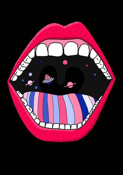 Space Mouth (freie Illustration)