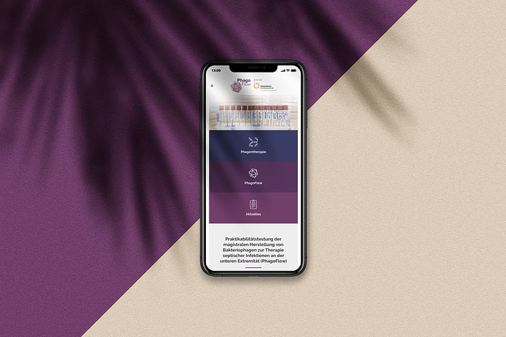 portfolio-website startseite-phagoflow mobile