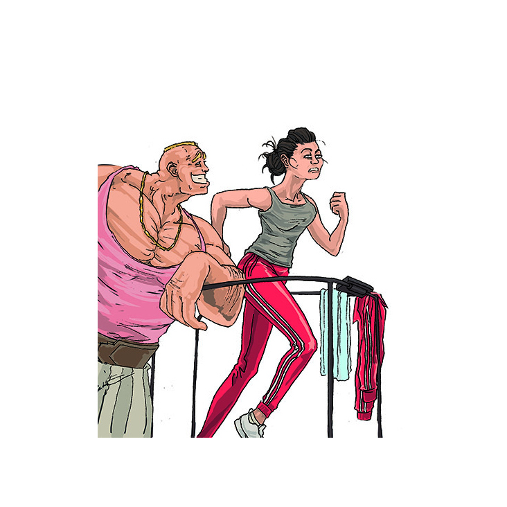 FitnessCenter Affe – Illustration aus dem Jugendroman „Tridiversum“