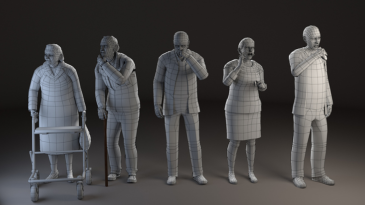 3D-Characters Wireframe