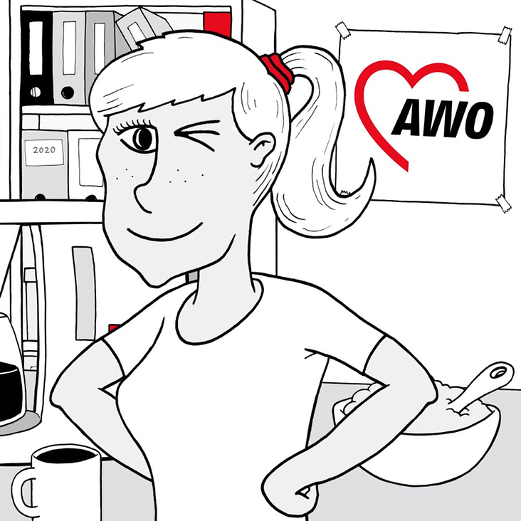 Charakterentwicklung und Animationsfilme für die AWO