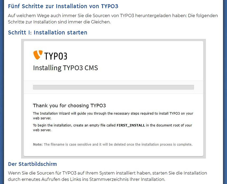 TYPO3 Tutorial von Thomas Berscheid – Screenshots zur Visualisierung