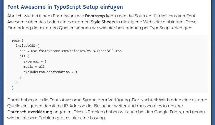 Source Code per CSS layoutet