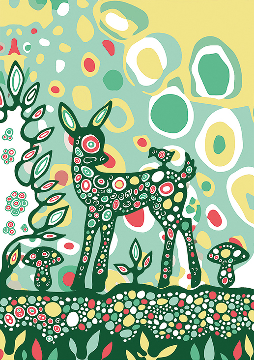 Deer 3, fineartprint 21 × 29,7 cm (variable)