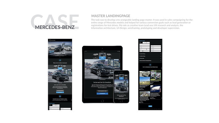 UI/UX-Case Mercdes-Benz CMS-Landingpage