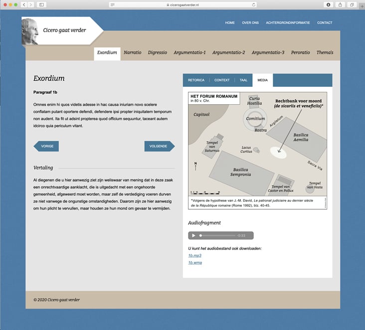 Cicero gaat verder – webpagina – plattegrond