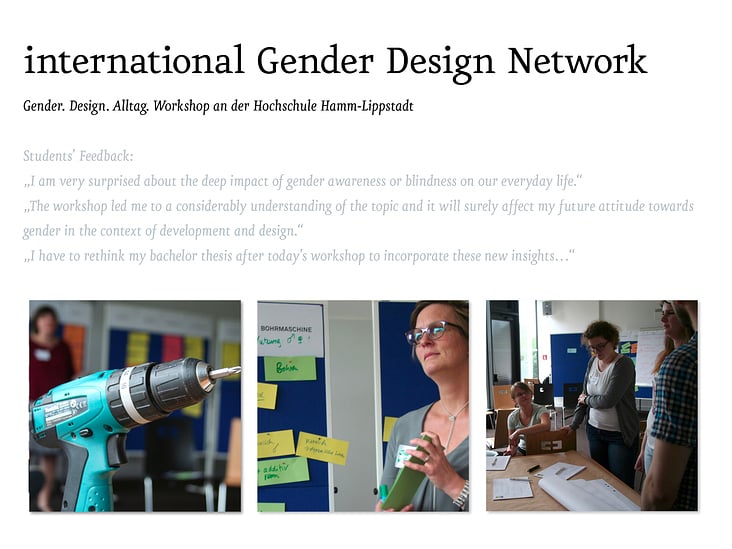 Studentischer Workshop „Gender. Design. Alltag.“