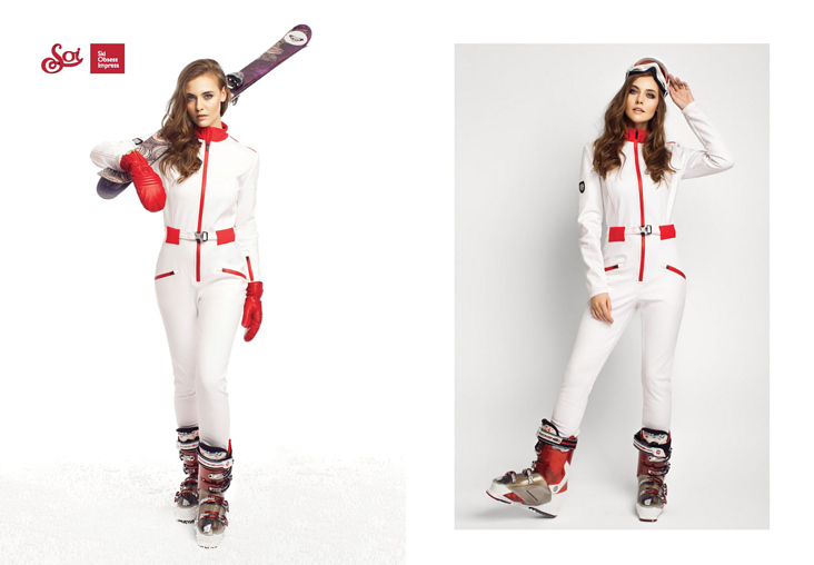 One-piece ski wear range for women