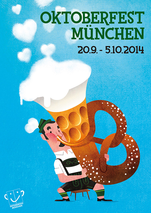 Entwurf für das Münchner Oktoberfest Plakat 2014