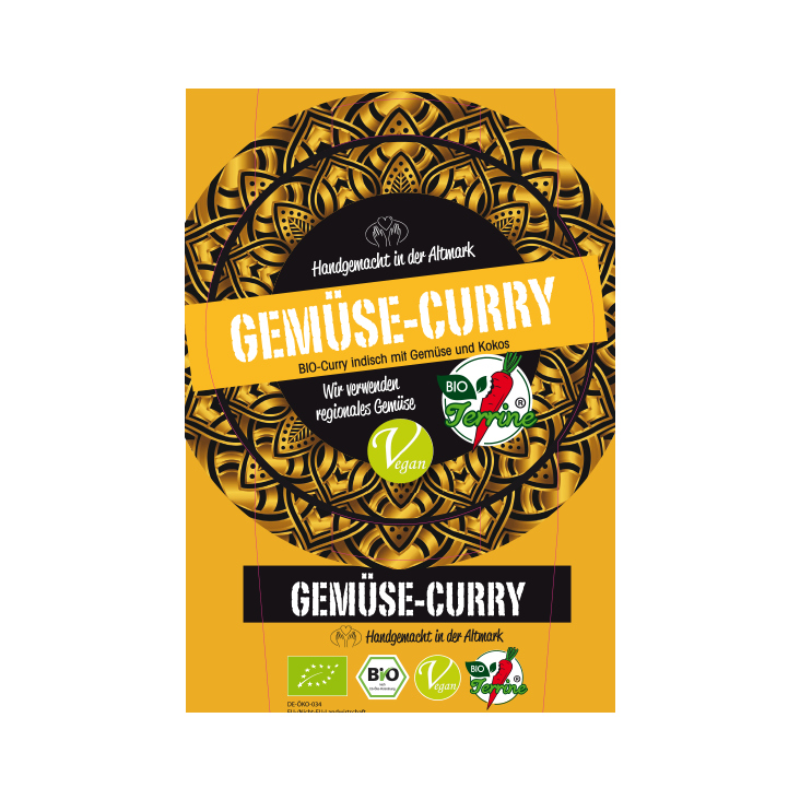 Banderole Curry-Gemüse