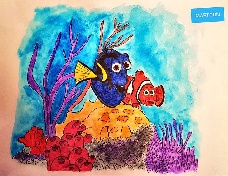 Zwei Fische auf der Suche nach Nemo. Ich liebe diese tolle Unterwasserwelt!