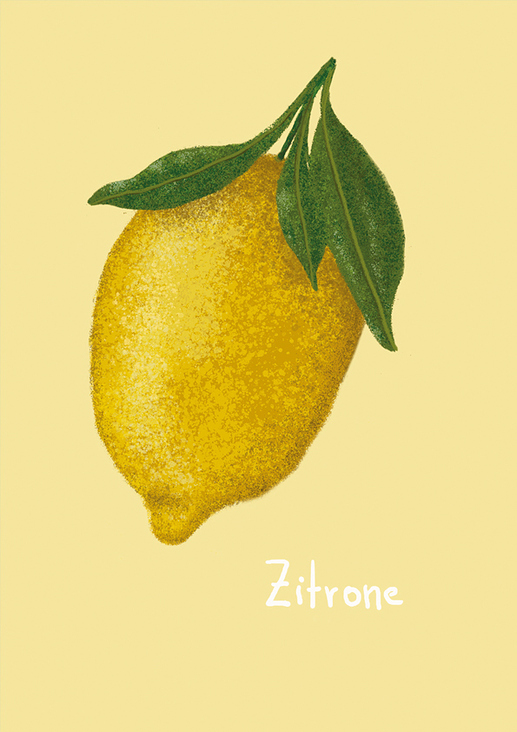 Zitrone, digitale Illustration, 2020