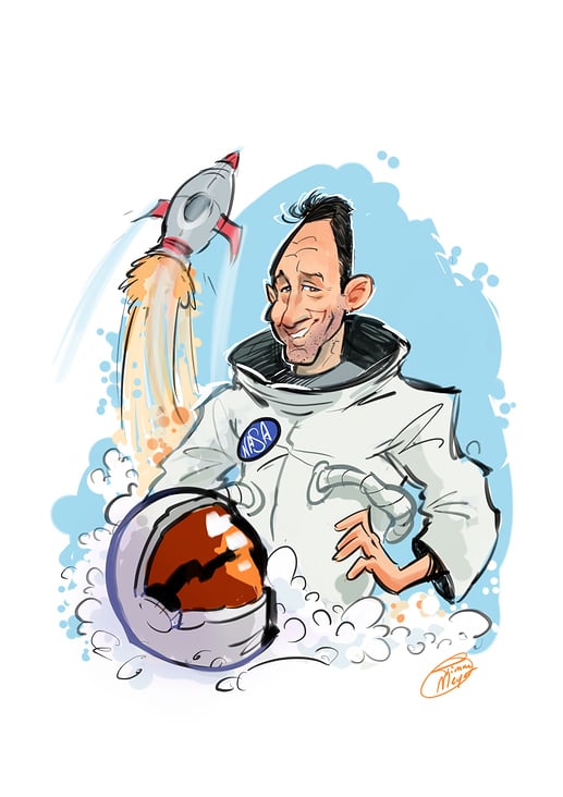 Astronaut Karikatur