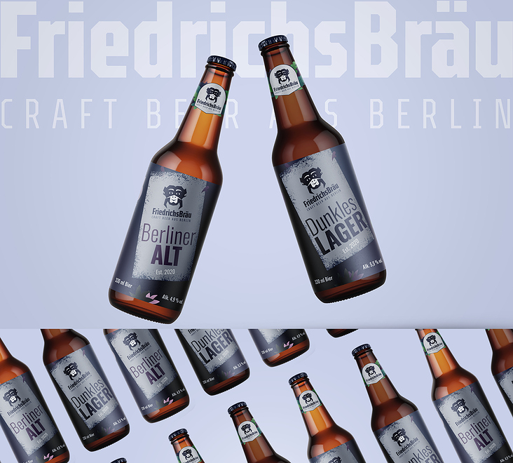 Friedrichsbräu Etikett Bierflasche