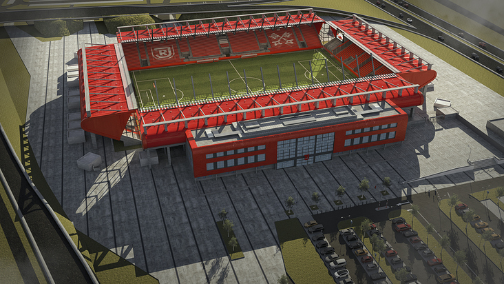 Jahn Regensburg Stadium 3D Architekturvisualisierung