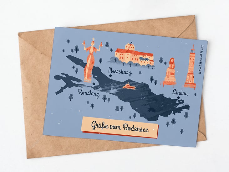 Postkarte Bodensee