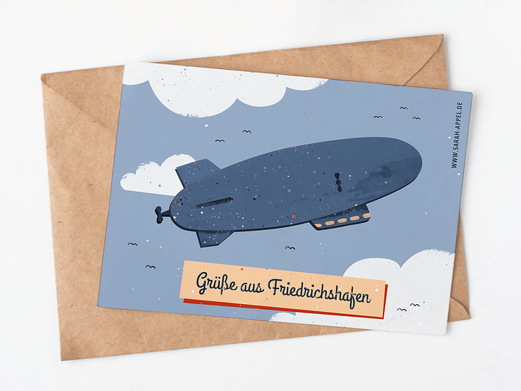 Postkarte Zeppelin