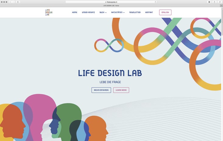 Website des Life Design Lab, St. Gallen