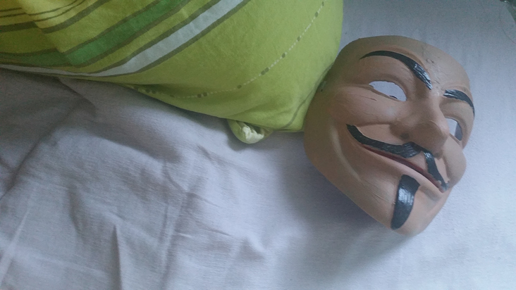 Silikon Maske gefertigt für Anonymous