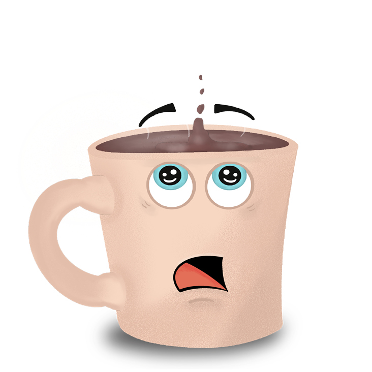 Kaffee Tasse in Cartoon Style