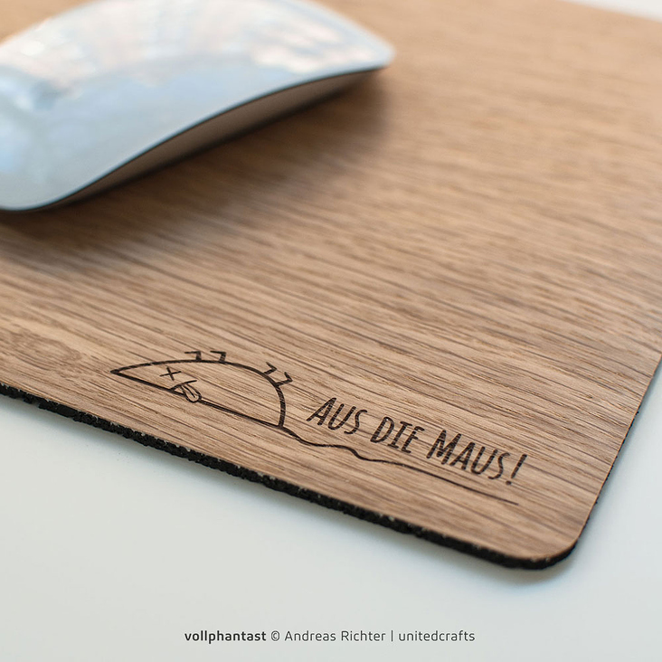 Aus die Maus Mousepad-Design Detail