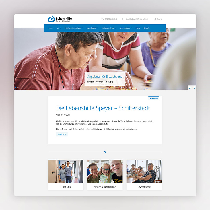 Website Lebenshilfe Speyer – Schifferstadt