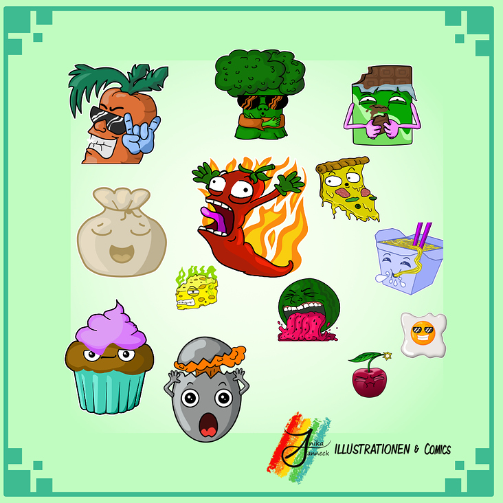 Icons/Emotes mit Food Thematik