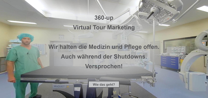 Vorstellung 360-Grad Medien Medizin Pflege Arzt Praxis Krankenhaus 360-up
