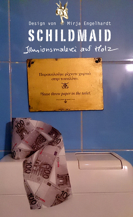 Please throw paper in the toilet (englisch und griechisch)