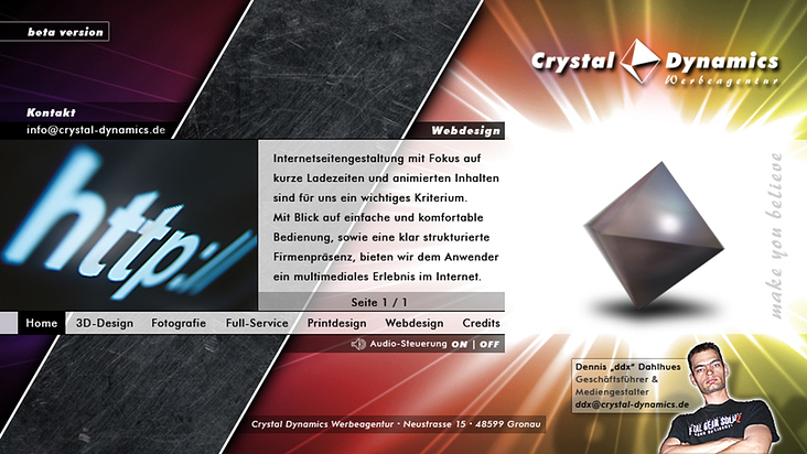 Crystal Dynamics Web