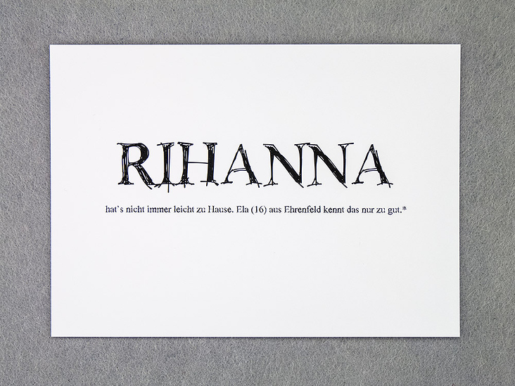 Postkarte Rihanna