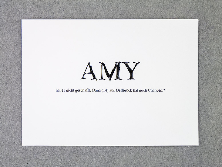 Postkarte Amy