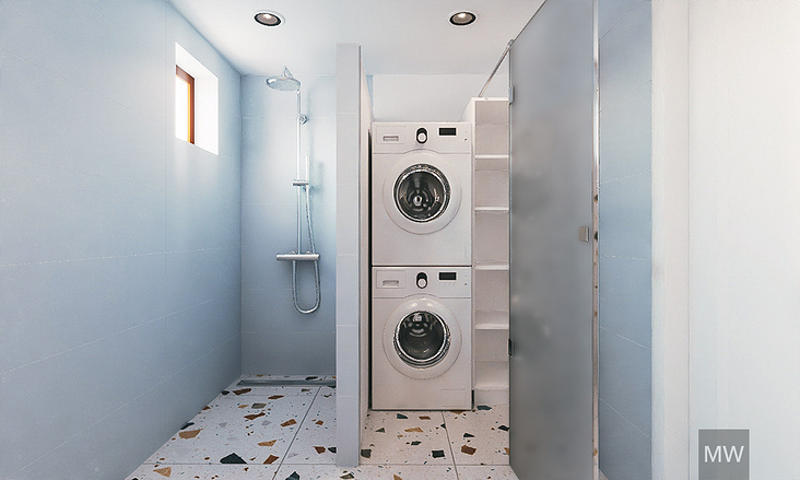 Shower and washing closed