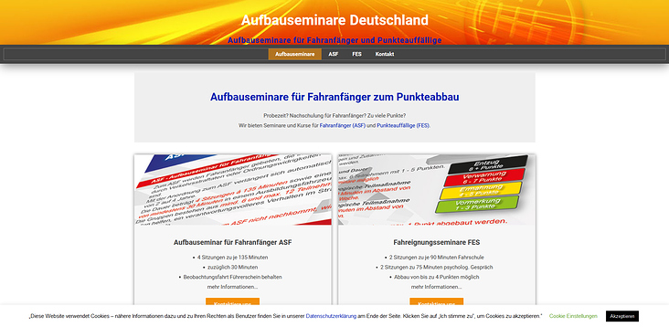 Webseite Fahrschule allroad ASF Aufbauseminare