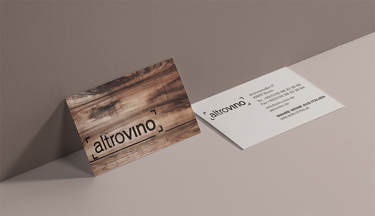 Visitenkarten und Logo-Gestaltung Altrovino Berlin