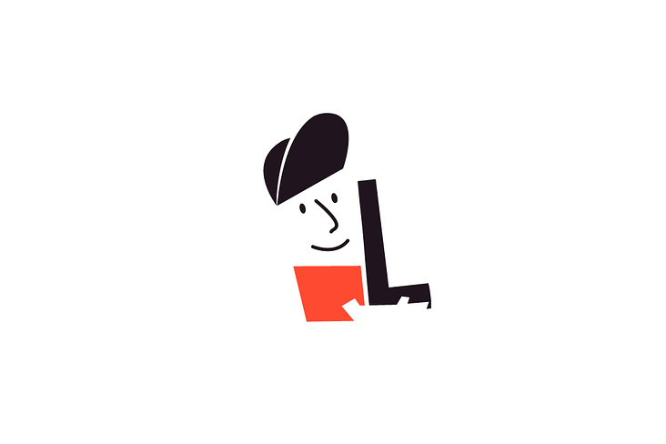 Logo Design mit Illustration des Lehmi Männchens
