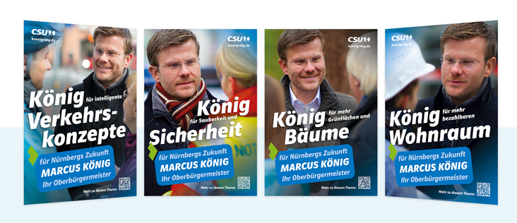 OB-Wahlkampagne Nürnberg 2020 Plakate