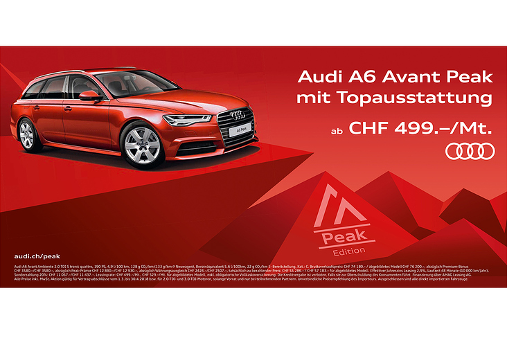 Kampagnentwickung (Print & Digital) und Logodesign für die Audi Peak Edition