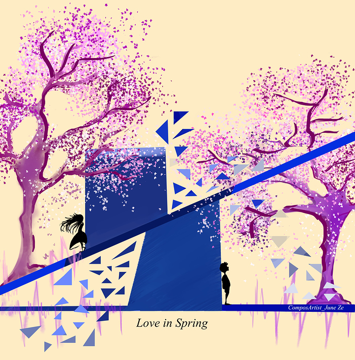 Love in Spring _ Digital Drawing  with StudioClipPaint