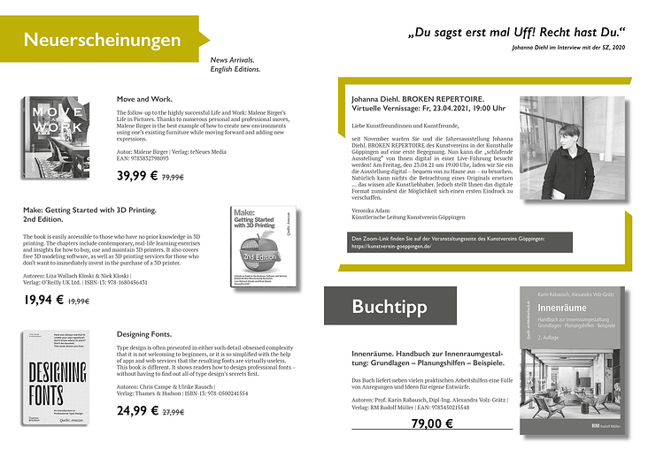 Infobroschüre für Buchversandhandel – Projektarbeit – S2−3