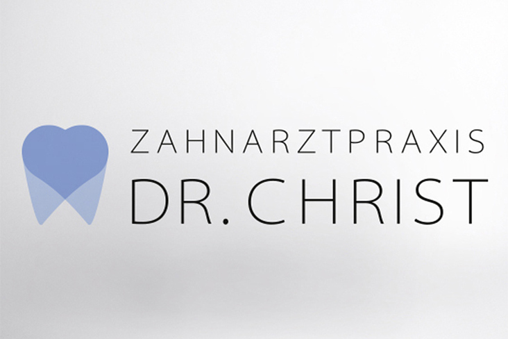 Zahnarztpraxis Dr. Christ, Logo und Typografie