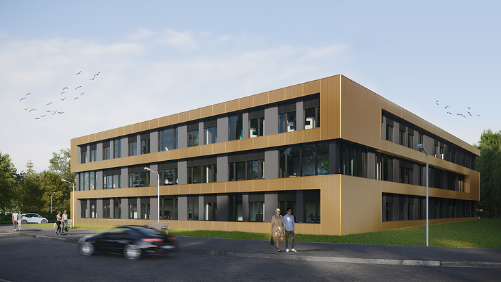 Außenvisualisierung Neubauprojekt Health Care Center Wiesbaden
