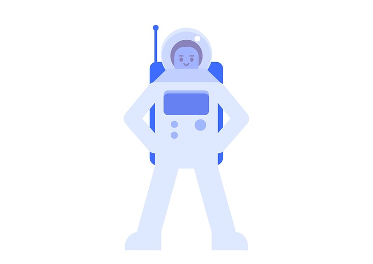 flatdesign astronaut