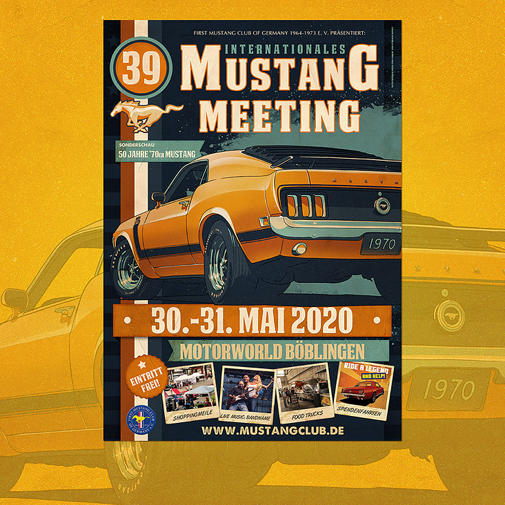 Internationales Mustang Meeting 2020 – Eventplakat: Illustration & Layout