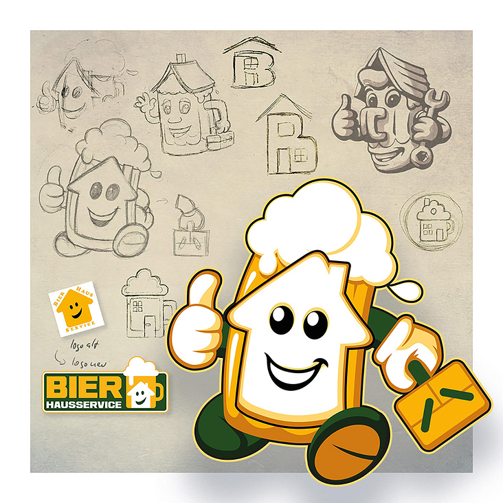 Bier Hausservice: Logo-Redesgin und Maskottchen
