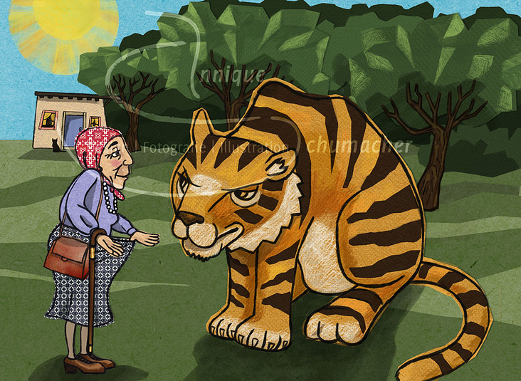 Die alte Frau und der Tiger (Persiches Märchen)