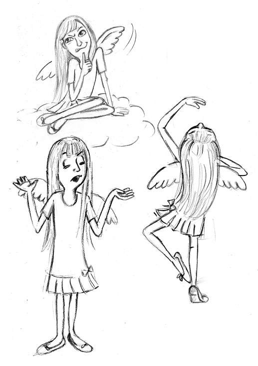 Charakterstudie für Kinderbuch – Sofie der Engel