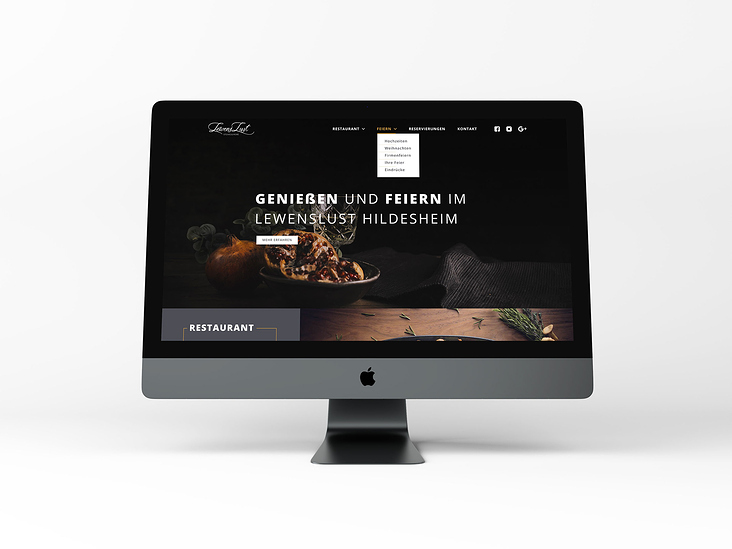 webdesign – restaurant lewens lust