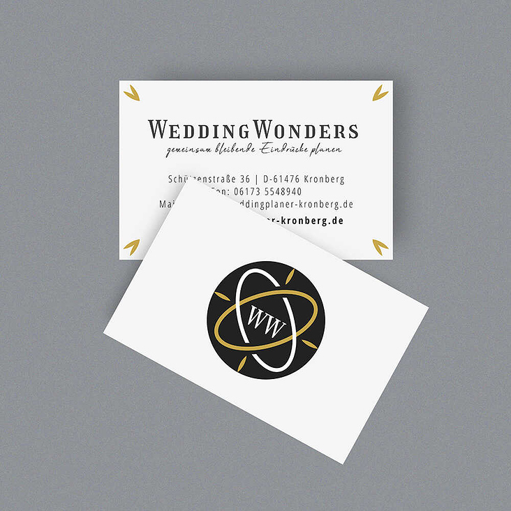 Logo und Visitenkarte für Hochzeitsplaner
