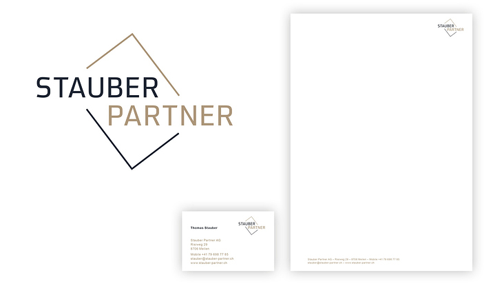 Logo, Briefschaften Stauber Partner, Architektur (für Beluga Kommunikation)